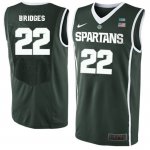 Men Michigan State Spartans NCAA #22 Miles Bridges Green Authentic Nike Stitched College Basketball Jersey OJ32X28XB
